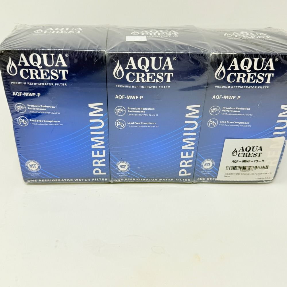 Aqua Crest AQF-MWF-P‎ Premium Refrigerator Water Filter Replacement (3-Pack)